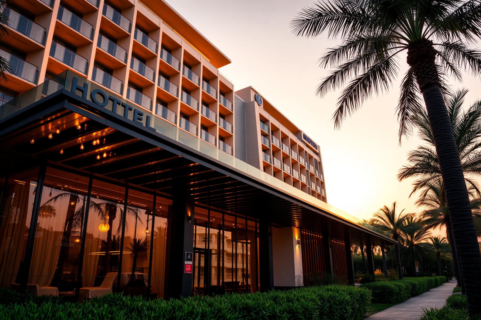 Skycity Hotel Adama at golden hour